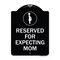 Signmission Reserved for Expecting Mom W/ Graphic Heavy-Gauge Aluminum Sign, 18" L, 24" H, BW-1824-23199 A-DES-BW-1824-23199 - alternate 1